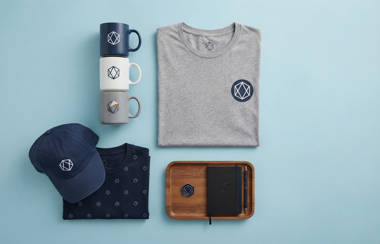 Custom branded merchandise and apparel display